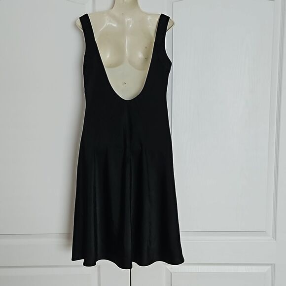 Calvin Klein Maternity Robe Slip-On Midi Dress With Low Back Black 6 - Picture 4 of 16